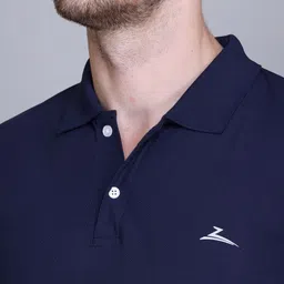 ZEFFIT Men Solid Polo Collar T-shirt image 2