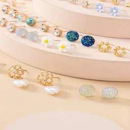 DressBerry Set Of 30 Gold-Plated Alloy Studs image 2