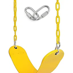 Reznor Heavy Duty Outdoor Play Playground Flexible Swing Seat Plastic Coated Chain - Yellow-image-94