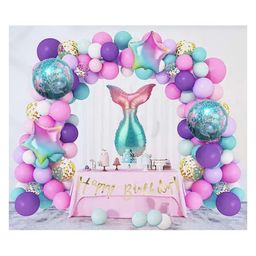 Bubble Trouble Tail Foil Balloon 5-Piece Set, Happy Birthday Cut Banner & More for Boys, Girls, & Kids Indoors or Outdoors - Pack of 65-picture-45