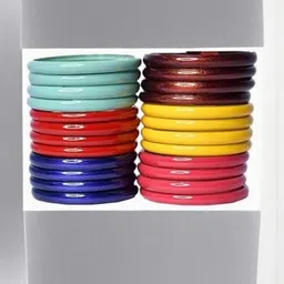 SAVORADE Set Of 24 Multi Glass Bangle-picture-12