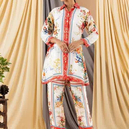 AUTUMN LANE Women Printed Angrakha Kurta with Skirt & With Dupatta-picture-19