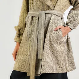 OTT Tarun Tahiliani Women Polyester Longline Tailored Jacket image 3