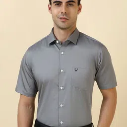 Allen Solly Slim Fit Short Sleeves Pure Cotton Formal Shirt-picture-42