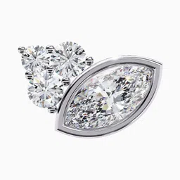 VALANOVA Hallmarked 18 Kt Gold Diamond Studded Earrings- 1.19 g image 5