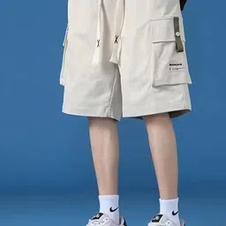StyleCast x Revolte Men Solid Mid-Rise Regular Fit Cargo Shorts-picture-29