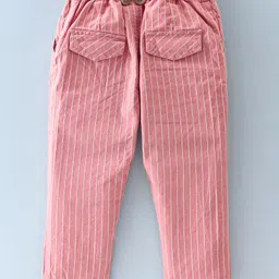 ToffyHouse 100% Cotton Woven Full Sleeves Printed Shirt and Trousers Set with Bow Suspender & Cap- Onion image 5