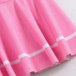 Pine Active Half Sleeves Frock Swimsuit With Logo Print - Pink image 5