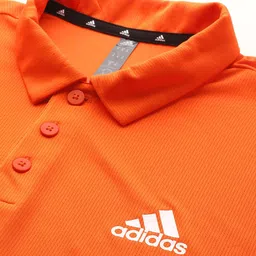 ADIDAS Men Orange Polo Collar T-shirt image 2