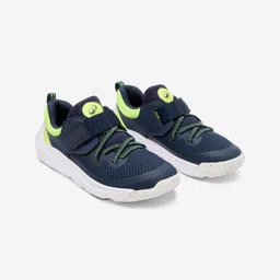 decathlon Kids' Lightweight Rip-Tab and Elasticated Laces Shoes Playful Fast - Navy Blue image 2