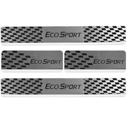 AllExtreme Car Door Foot Step Sill Plate Mirror Finish Silver Stainless Stee Compatible For Ecosport (Set of 4)-picture-38
