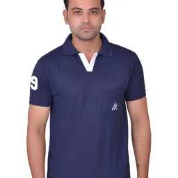 LA MILANO Men Polo Collar Applique Slim Fit T-shirt-picture-39