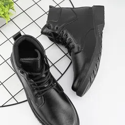ARIWA Men Casual Block-Heeled Regular Boots-picture-22