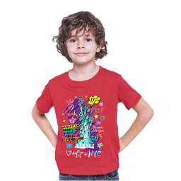 TeeSlix Unisex Red Tshirts image 5