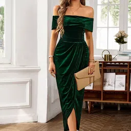 StyleCast Women Off-Shoulder Tulip Hem Maxi Dress-picture-19