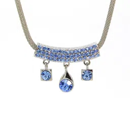 Be You Silver-Plated Metal Artificial Stones Necklace-picture-37
