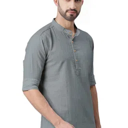 TrendiVastra Men Solid Mandarin Collar Kurta image 2