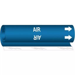 BRADY Pipe Marker Air Blue & White for 1/2 to 1-3/8 inch Outer Diameter Pipe, 14H752-picture-25