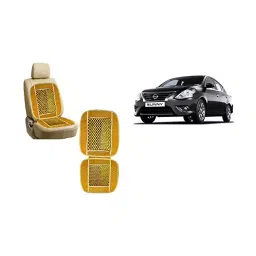 Auto Pearl Car Wooden Bead Seat Cushion with Velvet Border Compatible for Nissan Sunny New 2 Pcs-picture-30