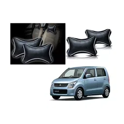 Auto Pearl Black Dots CV Car Neck Rest Pillow Compatible for Maruti Suzuki WagonR-picture-34