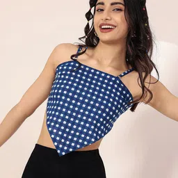 KAORI BY SHREYA AGARWAL Checked Cotton Top-picture-25