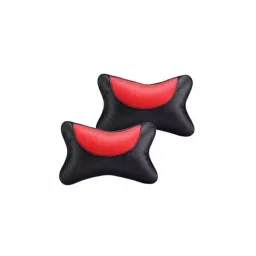 Auto Pearl Black and Red Designer Car Neck Rest Pillow Compatible for Renault KWID Climber-picture-30