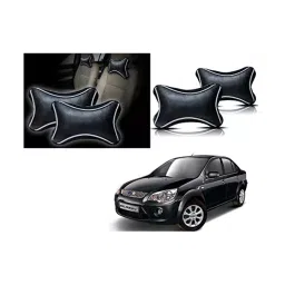 Auto Pearl Black Dots CV Car Neck Rest Pillow Compatible for Ford Fiesta Classic image 1
