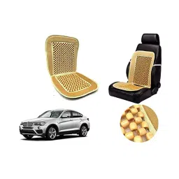 Auto Pearl Car Wooden Bead Seat Cushion with Beige Velvet Border Compatible for BMW X4-picture-30