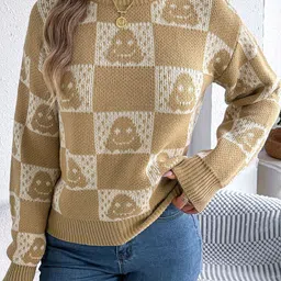 StyleCast x Revolte Women Self Design Round Neck Pullover-picture-10