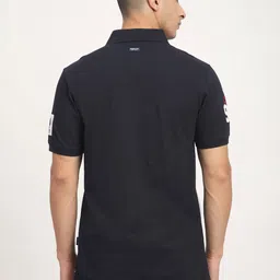 R&B Men Striped Polo Collar Cotton T-shirt image 3