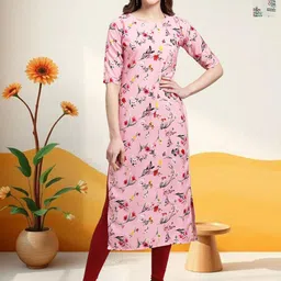 HERE&NOW Women Pack Of 2 Ethnic Motifs Printed Crepe Kurta-picture-13