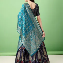 SWAMI STUDIO Ready to Wear Lehenga & Unstitched Blouse With Dupatta image 5