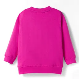 Zero Looper Knit Full Sleeves T-Shirt With Unicorn Print - Dark Pink image 2