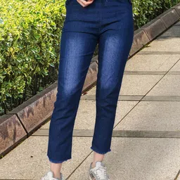 Ira Collections Women Comfort Slim Fit Mid-Rise No Fade Stretchable Jeans-image-88