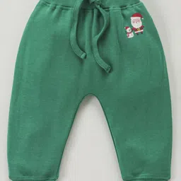 Babyhug Knit Full Length Santa Claus & Striped Diaper Pants Pack Of 3 - Multicolour image 4