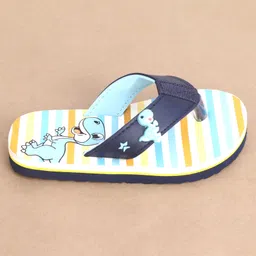 Cute Walk by Babyhug Slip On Flip Flops Dino Print - Blue image 4