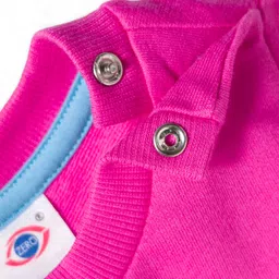 Zero Looper Knit Full Sleeves T-Shirt With Unicorn Print - Dark Pink image 4