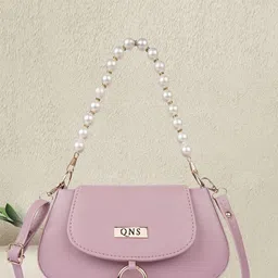 QNS Women Solid Crossbody Leather Sling Bag-picture-15