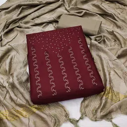 Rangtulika Ethnics Embroidered Unstitched Dress Material-image-2