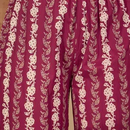 Sangria Women Floral Printed Kurta with Palazzos & Dupatta image 4