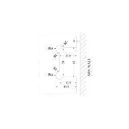 OZONE Wall to Glass Hinge Stainless Steel Gold G-PVD Finish, OSSH-11-ED STD GOLD G-PVD image 3
