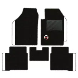 Elegant Duo Black And White Carpet Car Mat Compatible With HyundaiSantro 2018 Onwards-image-5