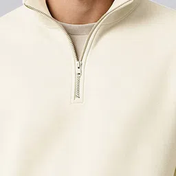 Maniac Men Mock Collar Full Sleeve Cotton Fleece Sweatshirt image 5