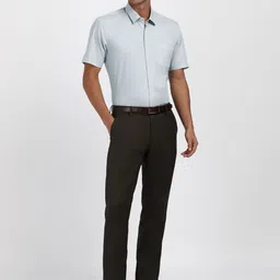 Peter England Micro Ditsy Printed Spread Collar Cotton Opaque Formal Shirt image 4