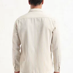 SHOWOFFFF Men Comfort Slim Fit Striped Casual Shirt image 4