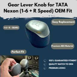 finessemotirs Gear Lever Knob for TATA Nexon (1-6 + R Speed) OEM Fit Gear Shift Collar image 2
