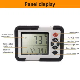 HSETIN Digital CO2 Meter with PM2.5 Range and 0-999 μg/m³ Accuracy, CO201101 image 3