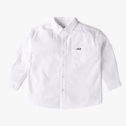 GAP Boys Relaxed Fit Solid Button-Down Collar Cotton Casual Shirt-picture-51