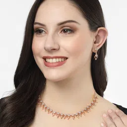 Anouk Gold-Plated American Diamond-Studded Jewellery Set image 3