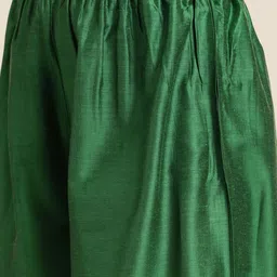 Sangria Women Green & Golden Solid Kurta with Salwar & Dupatta image 4